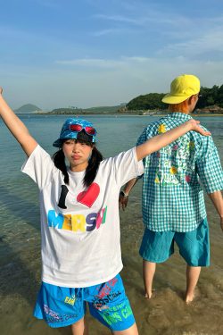 Custom Summer Floral Embroidery Short Sleeve Shirt for Men and Women - Loose Casual Thin Sun Protection Jacket