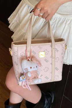 Cute Cartoon Bear Printed Crossbody Bag for Girls - Trendy Vegetable Basket Design, High-End Shoulder Bag for 2025 Fashion
