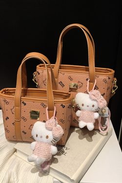 Cute Cartoon Bear Printed Crossbody Bag for Girls - Trendy Vegetable Basket Design, High-End Shoulder Bag for 2025 Fashion