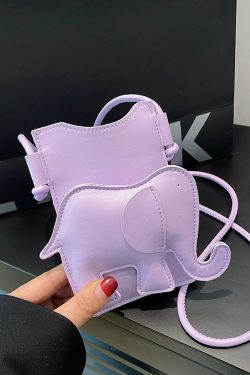 Cute Elephant Print Lightweight Red Mini Crossbody Bag for Women - Summer 2025 Fashion Accessory