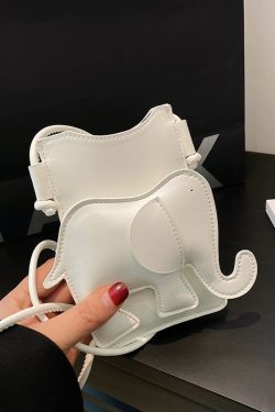 Cute Elephant Print Lightweight Red Mini Crossbody Bag for Women - Summer 2025 Fashion Accessory