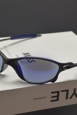 Cyberpunk Futuristic Round Frame Colorful Laser Sunglasses for Hip-Hop Style Cycling - European American Fashion Accessory