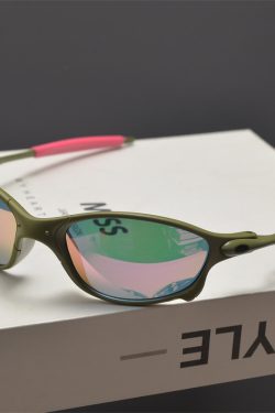 Cyberpunk Futuristic Round Frame Colorful Laser Sunglasses for Hip-Hop Style Cycling - European American Fashion Accessory