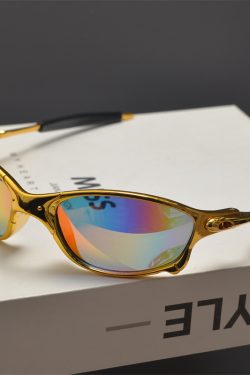 Cyberpunk Futuristic Round Frame Colorful Laser Sunglasses for Hip-Hop Style Cycling - European American Fashion Accessory