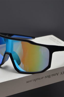 Cyberpunk Futuristic Square Frame One-Piece Sunglasses for Men and Women - Trendy Colorful Cycling Windproof Eyewear