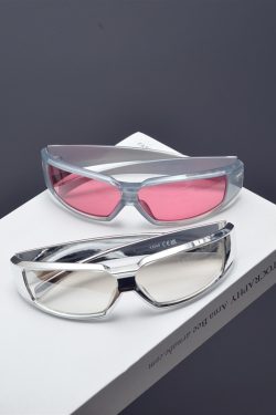 Cyberpunk Futuristic Tech-Style Sunglasses for Men and Women, Retro Millennial Streetwear Cycling Eyewear