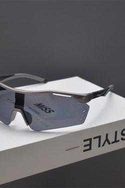 Cyberpunk Futuristic Unisex Outdoor Cycling Sunglasses with Windproof Design and Colorful Laser Lenses