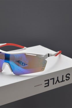 Cyberpunk Futuristic Unisex Outdoor Cycling Sunglasses with Windproof Design and Colorful Laser Lenses