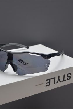 Cyberpunk Futuristic Unisex Outdoor Cycling Sunglasses with Windproof Design and Colorful Laser Lenses