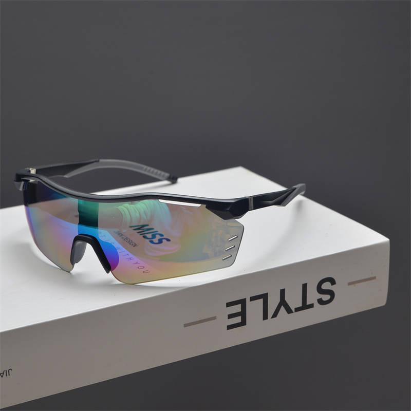 Cyberpunk Futuristic Unisex Outdoor Cycling Sunglasses with Windproof Design and Colorful Laser Lenses Cyberpunk Futuristic Unisex Outdoor Cycling Sunglasses with Windproof Design and Colorful Laser Lenses