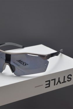 Cyberpunk Futuristic Unisex Outdoor Cycling Sunglasses with Windproof Design and Colorful Laser Lenses
