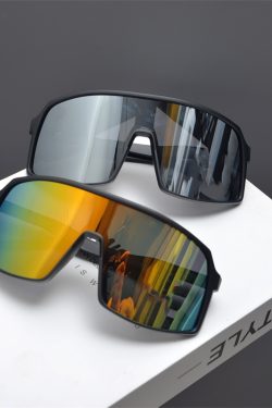 Cyberpunk Oversized Colorful Sunglasses for Men and Women - Trendy Futuristic Style for Skiing, Cycling, and Outdoor Activities