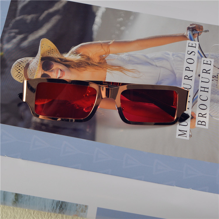 Cyberpunk Rectangular Sunglasses for Men & Women - Trendy Hip-Hop & European-American Style, Ideal for Round Faces Cyberpunk Rectangular Sunglasses for Men & Women - Trendy Hip-Hop & European-American Style, Ideal for Round Faces