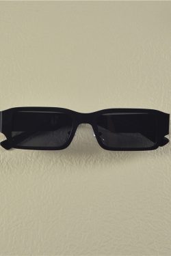 Cyberpunk Rectangular Sunglasses for Men & Women - Trendy Hip-Hop & European-American Style, Ideal for Round Faces
