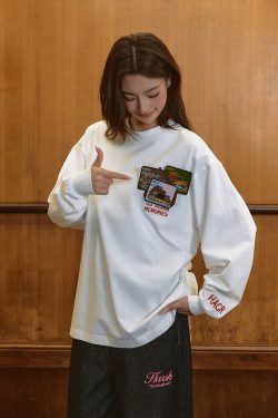 Dachshund's Believer Velcro Long Sleeve T-Shirt - Cute Graphic Tee for Dog Lovers, Y2K Style, Comfortable Casual Wear