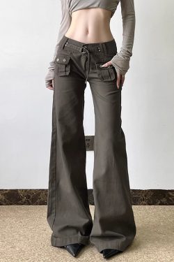 Dark Blue Letter Embroidered Slim Flare Jeans for Women, Versatile Casual Pants with Draping Effect, Y2K Street Style Fashion