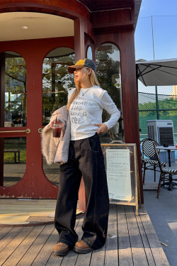 Deconstructed Loose Curved Blade Jeans for Men and Women - Retro American Wash Wide-Leg Casual Pants, Y2K Style