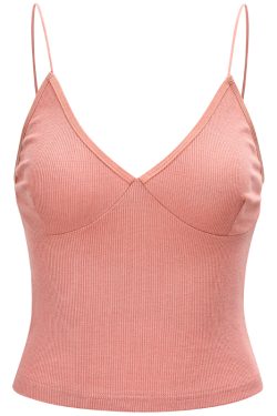 Deep V Ultra-Thin Ribbed Sexy Slim-Fit Camisole for Women - European American Style, Trendy Y2K Fashion