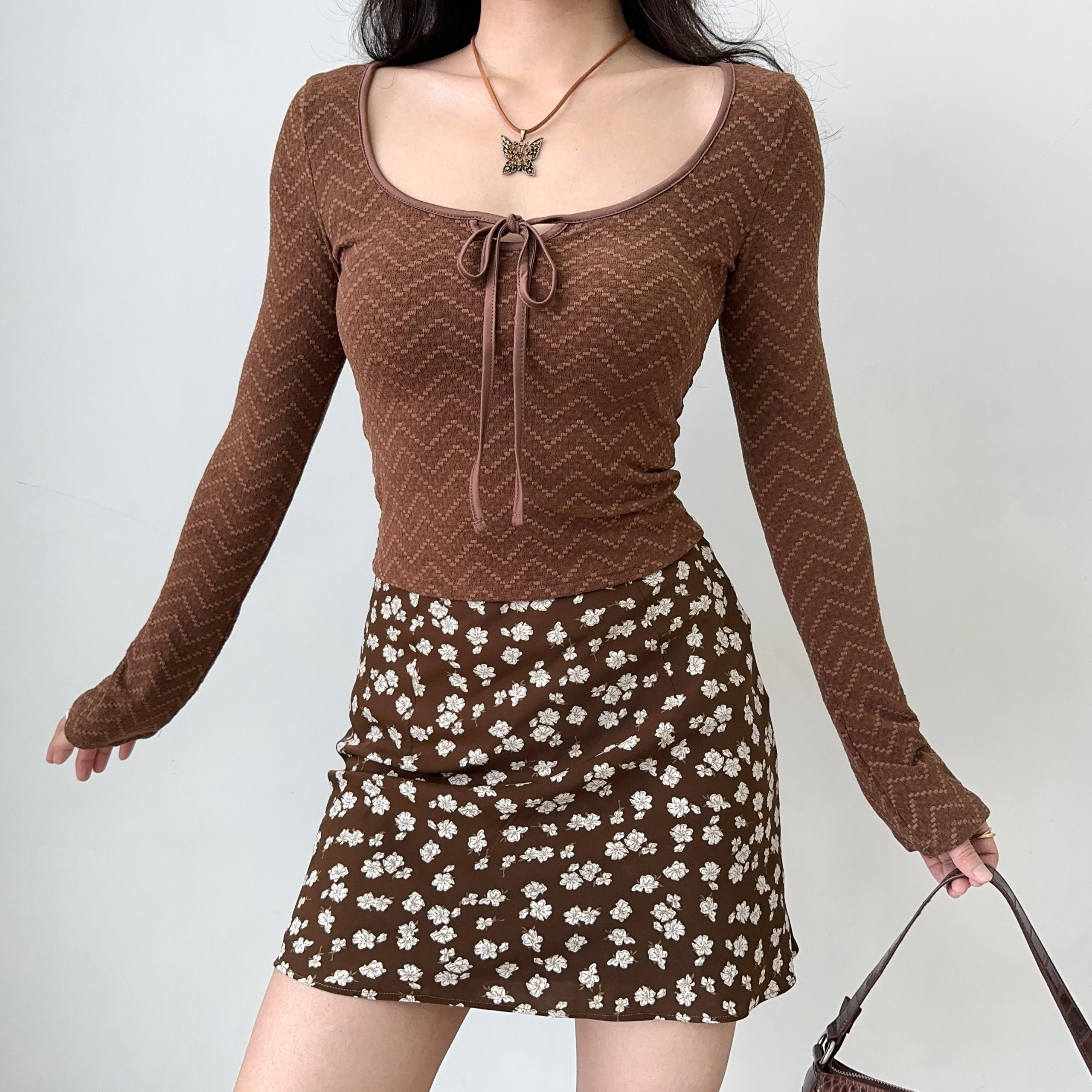 DIY American Vintage Small Floral High-Waisted A-Line Short Skirt - Retro Style for 90s & Y2K Fashion Lovers DIY American Vintage Small Floral High-Waisted A-Line Short Skirt - Retro Style for 90s & Y2K Fashion Lovers