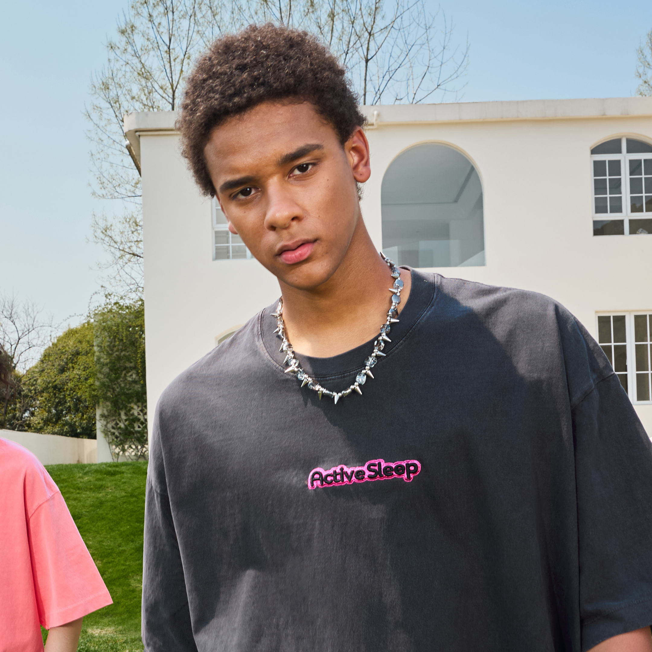 Embroidered Dopamine Letter Short Sleeve T-Shirt - Vintage American Streetwear Unisex 2025 Model, Trendy Retro Style Embroidered Dopamine Letter Short Sleeve T-Shirt - Vintage American Streetwear Unisex 2025 Model, Trendy Retro Style