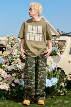 Embroidered Heavyweight Streetwear Letter T-Shirt - American Vintage Loose Fit Short Sleeve Unisex Summer 2025 Fashion