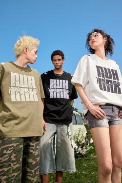 Embroidered Heavyweight Streetwear Letter T-Shirt - American Vintage Loose Fit Short Sleeve Unisex Summer 2025 Fashion