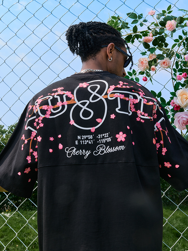 Embroidered National Trend Letter Short Sleeve T-Shirt - Vintage American Style, Unisex Loose Fit for Summer 2025 Fashion Embroidered National Trend Letter Short Sleeve T-Shirt - Vintage American Style, Unisex Loose Fit for Summer 2025 Fashion