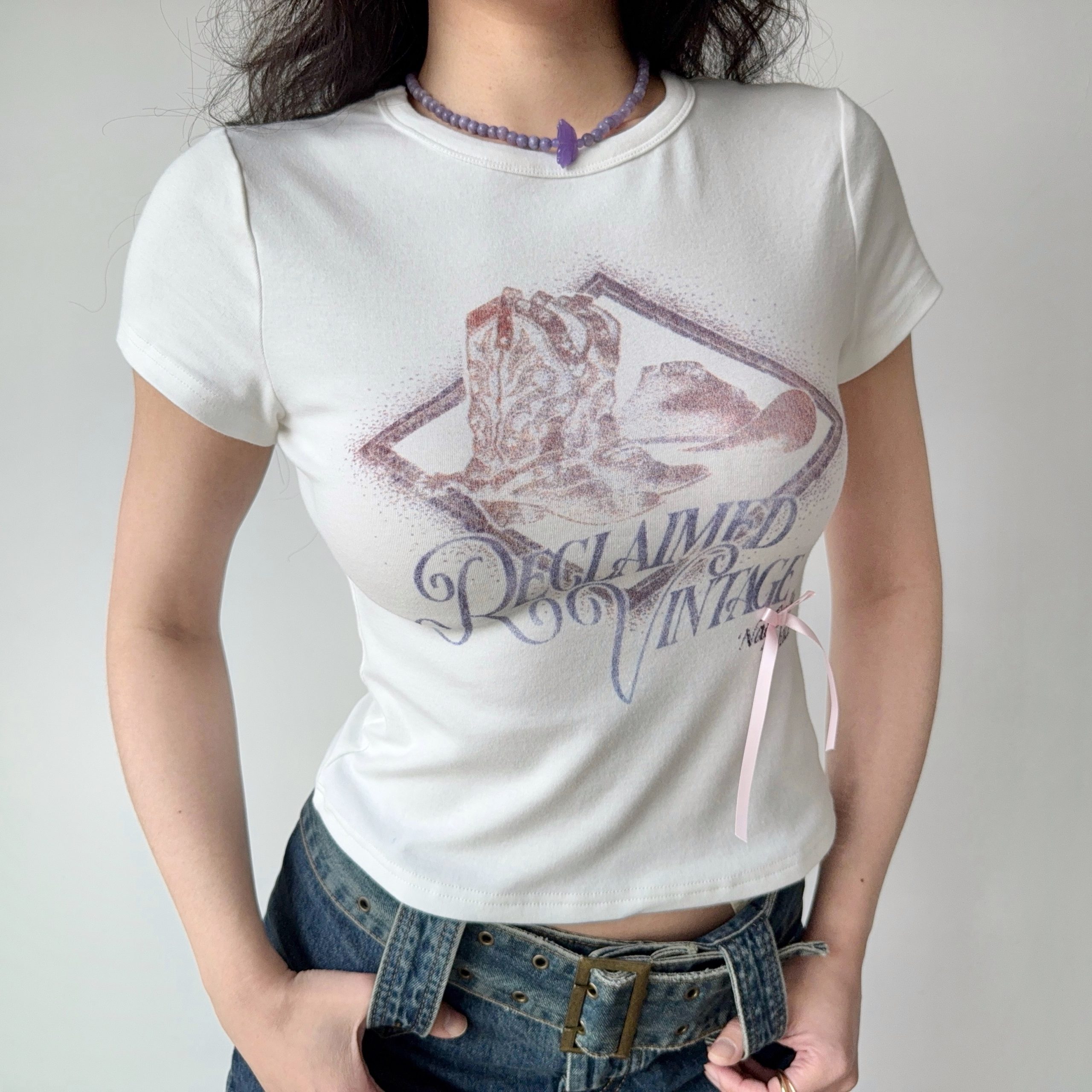 European and American Style Printed White Round Neck Short Sleeve T-shirt for Women - Summer Slim Fit Casual Top European and American Style Printed White Round Neck Short Sleeve T-shirt for Women - Summer Slim Fit Casual Top