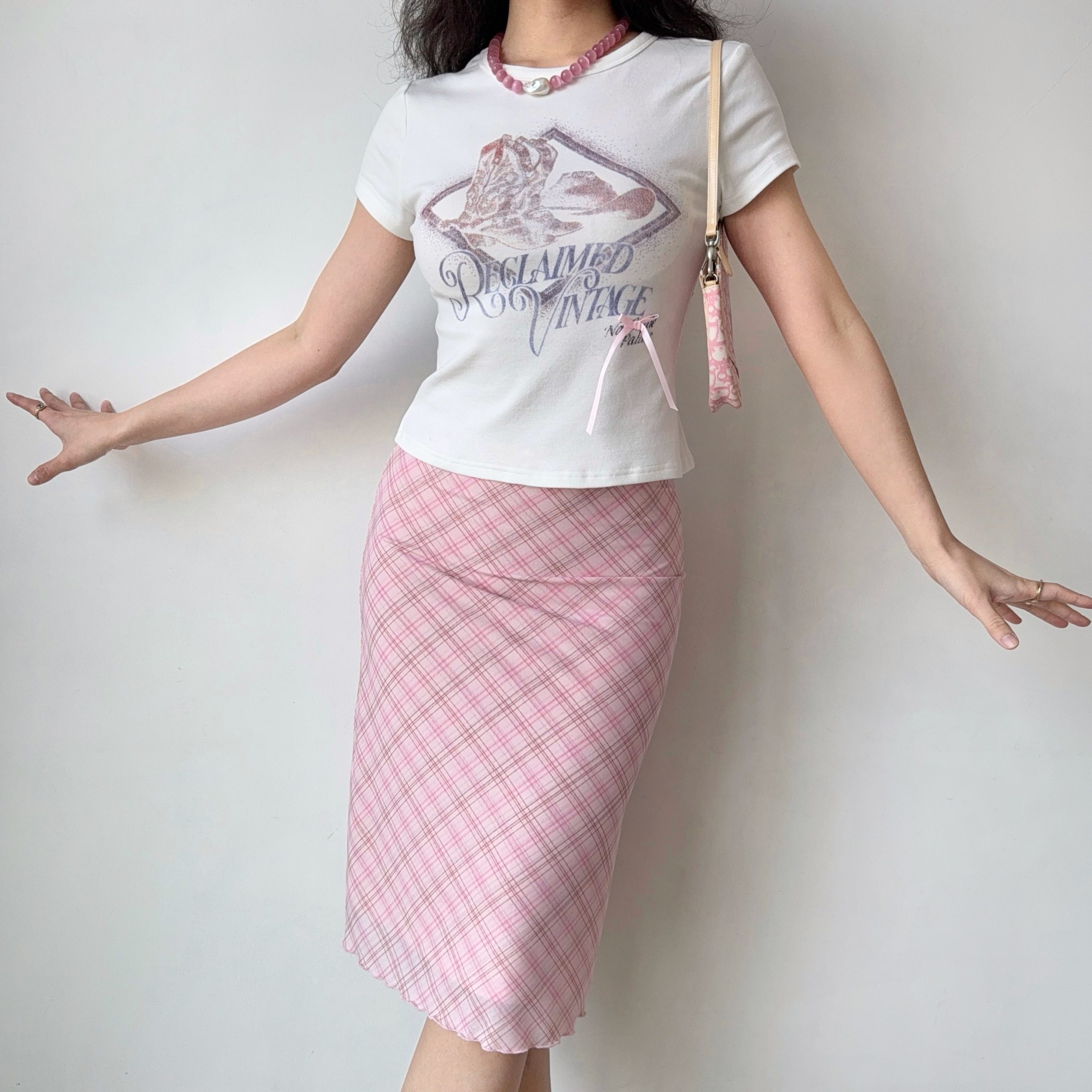 European and American Style Printed White Round Neck Short Sleeve T-shirt for Women - Summer Slim Fit Casual Top European and American Style Printed White Round Neck Short Sleeve T-shirt for Women - Summer Slim Fit Casual Top