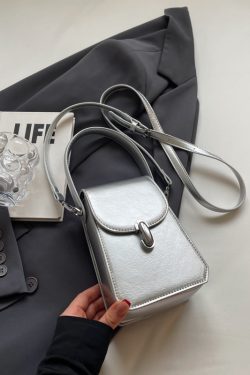 Exquisite Summer Tote Bag for Women 2025 - High-End Silver Crossbody Handbag & Mobile Phone Bag