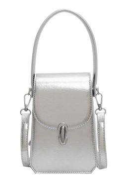 Exquisite Summer Tote Bag for Women 2025 - High-End Silver Crossbody Handbag & Mobile Phone Bag