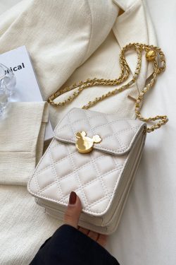 Exquisite Women's Crossbody Bag 2025 - High-End Diamond Pattern Chain Mobile Phone Bag for Summer Fashion