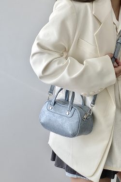 Exquisite Women's Small Round Bag - Korean Style Casual Shoulder Crossbody Handbag for 2025 Fashion Trends