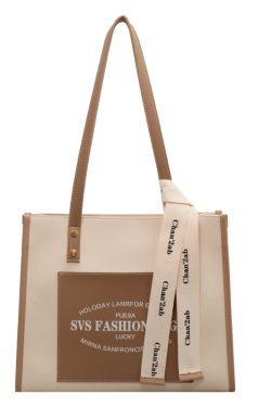 Fashionable Large Capacity Shoulder Tote Bag for College Students - Textured Niche Design for Spring/Summer 2025