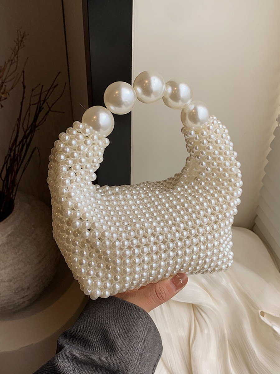 Fashionable Pearl Woven Handbag for Women, Niche Design Crossbody Bag, 2025 Spring/Summer Style Fashionable Pearl Woven Handbag for Women, Niche Design Crossbody Bag, 2025 Spring/Summer Style