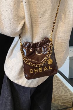 Fashionable Small Bucket Bag for Women - 2025 Spring/Summer Collection, High-End Diamond Pattern, Versatile Crossbody Shoulder Bag