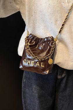 Fashionable Small Bucket Bag for Women - 2025 Spring/Summer Collection, High-End Diamond Pattern, Versatile Crossbody Shoulder Bag