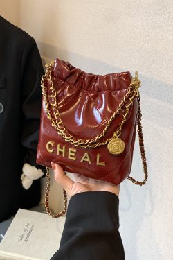 Fashionable Small Bucket Bag for Women - 2025 Spring/Summer Collection, High-End Diamond Pattern, Versatile Crossbody Shoulder Bag