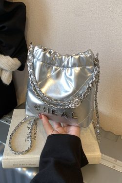 Fashionable Small Bucket Bag for Women - 2025 Spring/Summer Collection, High-End Diamond Pattern, Versatile Crossbody Shoulder Bag