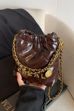 Fashionable Small Bucket Bag for Women - 2025 Spring/Summer Collection, High-End Diamond Pattern, Versatile Crossbody Shoulder Bag