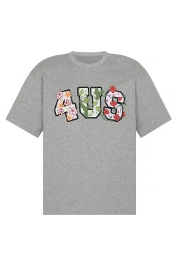 Floral Cactus Morning Glory Embroidered Short Sleeve Loose Unisex T-Shirt - Spring Summer 90s Vintage Style