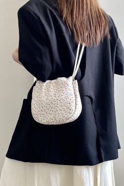 Floral Canvas Crossbody Bag for Women - Spring/Summer Minimalist Design, Versatile Small Handbag, 2025 Trendy Style