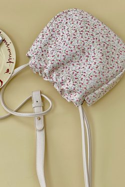 Floral Canvas Crossbody Bag for Women - Spring/Summer Minimalist Design, Versatile Small Handbag, 2025 Trendy Style