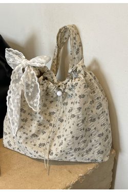 Floral Canvas Tote Bag for Women - Large Capacity Shoulder Bag, Versatile Crossbody for Summer and Everyday Use