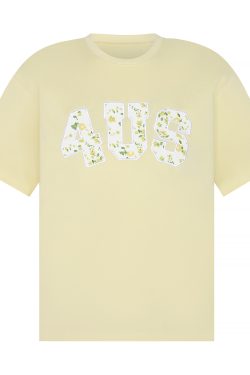 Floral Embroidered Patchwork Loose T-Shirt for Couples - Spring Summer National Trend Short Sleeve Tee