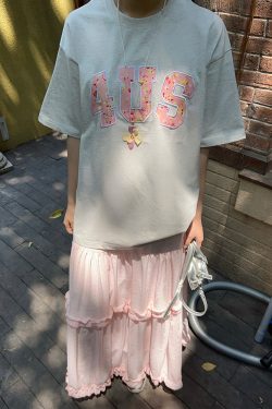 Floral Embroidered Patchwork Loose T-Shirt for Couples - Spring Summer National Trend Short Sleeve Tee