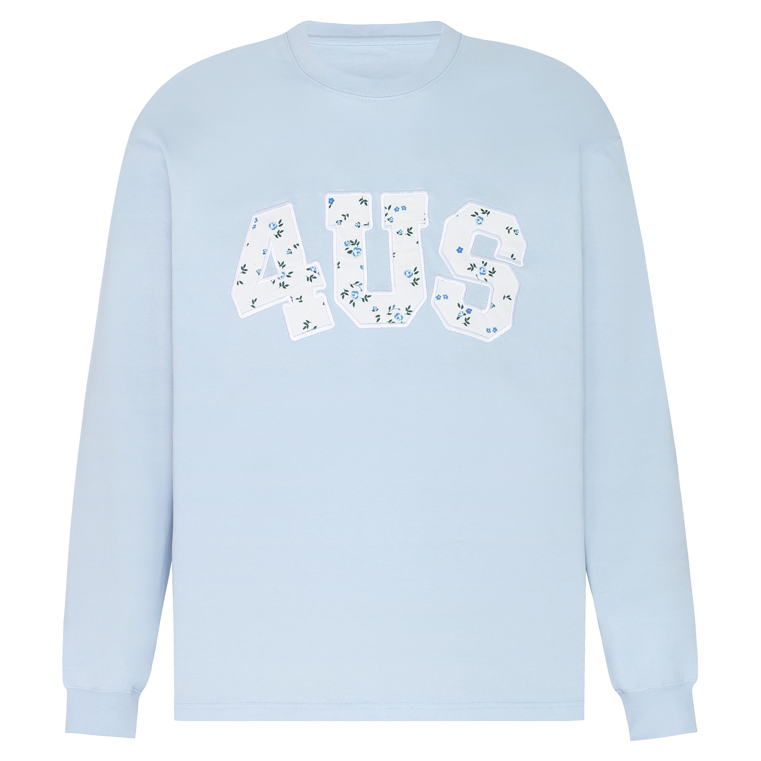 Floral Patchwork Embroidery Long Sleeve T-Shirt for Couples, National Trend, Loose Fit, Spring and Autumn Style Floral Patchwork Embroidery Long Sleeve T-Shirt for Couples, National Trend, Loose Fit, Spring and Autumn Style