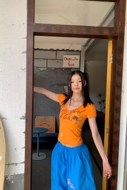 Floral Print V-Neck Short Sleeve T-Shirt for Women - Summer Slim Fit Trendy Top in 90s Style