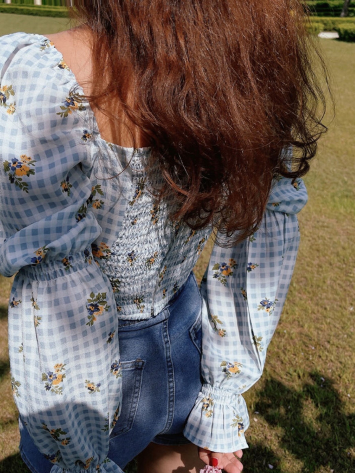 Floral Puff Sleeve Crop Top Shirt with Square Neck - Vintage French Style for Spring Summer Vacation Fashion Floral Puff Sleeve Crop Top Shirt with Square Neck - Vintage French Style for Spring Summer Vacation Fashion