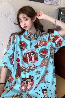 Floral Short Sleeve Shirt for Women - Hawaiian Beach Top, Retro Hong Kong Style, Loose Fit, Summer Fashion Essential